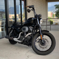 Schwarz Motorrad Spiegel Rückspiegel für Harley Davidson Sportster XL 1200 883