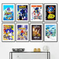 Sonic Sega Bestes Videospiel Zimmerdekor klassischer Druck Poster Wandkunst Bild A4
