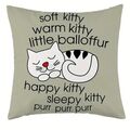 CAT Kitty KISSENBEZUG Kissenbezug 45 cm quadratisch Streuung Zuhause Haustier Sofa Bett Geschenk