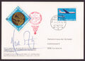 SCHWEIZ Originalunterschrift von Neil Armstrong auf Karte mit Foto