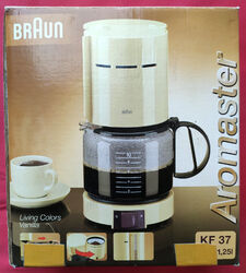 BRAUN Kaffeemaschine KF 37 AROMASTER 10 Tassen 1,5 L Living Colors Vanilla OVP