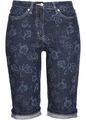 Neu Jeans-Bermudashorts Gr. 40 Dunkelblau Weiß Damenbermuda Kurz-Shorts