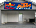 Cooles Red Bull KTM USA Racing Banner - große 240 cm Fahne Flagge blau