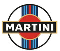 Martini Racing Aufkleber "Martini Racing" in Logo 23x20cm Kontur Neu selten
