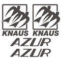 2 x Knaus AZUR aufkleber sticker wohnmobil camper wohnwagen caravan