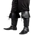 Pirat Musketier Mittelalter Barock Karneval STIEFELSTULPEN Stiefel schwarz #995