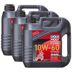 Liqui Moly 3x 3054 Motorbike 4T Synth Motoröl Offroad Race 10W-60 4L