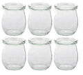 6x Weck Glas + Deckel Nr. 762 Mini-Tulpen 220 ml RR60 Einmachglas Einkochglas