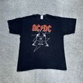 ACDC Herren Rock Band T-Shirt Extra Large Black Ice Tour 2009 Logo 25207 Schwarz