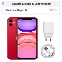 Apple iPhone 11 - 64 128 256GB - WIE NEU - 100% BATT. - Schwarz Weiß Rot Violett