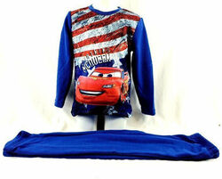 Cars Lightning McQueen Fleece Schlafanzug Pyjama Kinder 98 blau