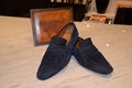 Bontoni Pennyloafer in dunkelblau aus Veloursleder Gr.45 RegEUR890