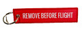 Remove Before Flight RBF Schlüsselanhänger Schlüsselring Anhänger rot NEU!!