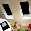 Dachfenster Rollo Verdunkelung Thermo Sonnenschutz Saugnäpf 96%UV-Schutz Schwarz