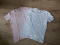 2 T-Shirts weiß / rosa / Super fit soft / Keya / Baumwolle Gr. S / M