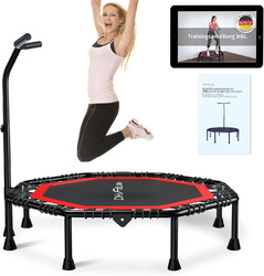 DH Fitlife Fitness Trampolin Klappbar Leise Gummiseilfederung Ohne Installation 