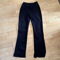 Hose Flare Leggings Schlitz Schlaghose Business Party Schwarz Pull& Bear Sexy