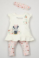 Disney Baby Mädchen Minnie Maus Top Leggings und Stirnband Outfit 9-12 Monate NEU