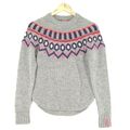 Kari Traa Vintage Nordic Pullover Norwegen Wolle Alpaka Grau Damen Größe