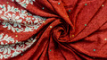 Pure Krepp Seide Saree 100% Seide Sari Indisch Vintage Bedruckter Stoff PCSS2498