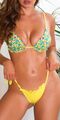 Sexy Koucla Bikini Set mit rüschchen Gelb Gr. 36-40