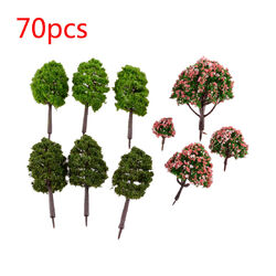 70stk Gemischte Modell Bäume Maßstab Zug Garten Park Landschaftsbau Für Spur H0