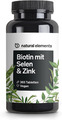 Biotin + Selen + Zink Für Haut, Haare & Nägel - 365 Vegane Tabletten - Premium V