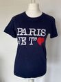 Paris je T'aime T-shirt, Damen, Größe s, blau