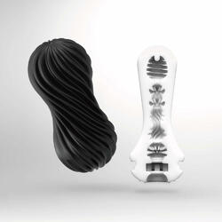 TENGA Flex Rocky Black Masturbator Sexspielzeug mit Unterdruck-Funktion TPE