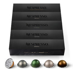 Nespresso VERTUO, Auswahl an Signature Kaffee 50 Kaffeekapseln Kaffee 230ml, Gran Lungo 150ml, Double Espresso 80ml