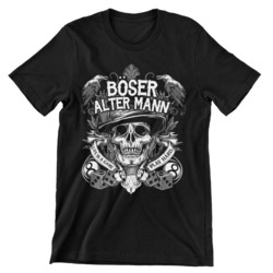 T-Shirt Böser alter Mann XS bis 8XL Rock Roll Geschenk Geburtstag Oldschool #C27Mega Grosser Druck