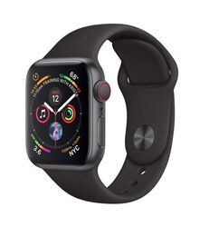 Apple Watch Series 4 [GPS + Cellular, inkl. Sportarmband schwarz] 40mm Alumini A