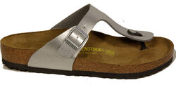 BIRKENSTOCK 043851 GIZEH Silber birkoflor NORMALE WEITE NEU Fußbett