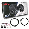 JVC 4-Wege Lautsprecher Opel Astra F+G Omega B + Lautsprecherringe + Adapter Set