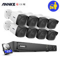 ANNKE 5MP POE AI Überwachungskamera Set 12MP NVR Mit Audio Fernzugriff H.265+