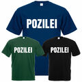 T-Shirt Unisex - Pozilei - Karneval Fun Polizei Spaß Shirt Brustdruck