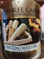 Yankee Candle Retired "CRACKLING WOOD FIRE" Large 22 oz.~ WHITE LABEL ~ RARE~NEW