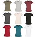 Damen T-Shirt Rundhals 100% Baumwolle Single Jersey Übergröße Gr. XS - 5XL BB012