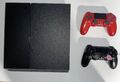 Sony PlayStation 4 500GB Spielkonsole - Schwarz mit 2 Controller und 4 Spiele