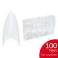 100St. Tipbox STILETTO klar Tipkasten Nageltips künstliche Fingernägel NAILS