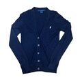 Ralph Lauren Sport Damen-Strickjacke mit Knopfleiste S marineblau Pullover Cardi