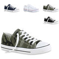 Herren Damen Kinder Sneaker Low Canvas Stoff Schuhe Turnschuhe 820606 Mode