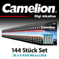 Batterien Set 48-96-144 Digi Alkaline AAA Batterien - LR03 / Mikro Camelion