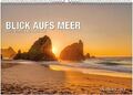 Blick aufs Meer Wandkalender 2024 Strand Panorama Kalender 60 x 42 cm B-WARE