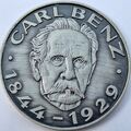 Carl Benz:  Medaille 1972, 1844 - 1929, (C20), Stempelglanz, mattiert.