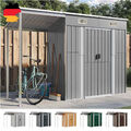 Gartenhaus mit Schleppdach Gerätehaus Fahrradschuppen Geräteschuppen Stahl DE