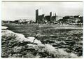 1950er Jahre Postkarte Wasserski Surfen am Durban Beach Südafrika Unpostet