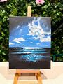 Meer Strand Acrylmalerei auf Leinwand Original Wohnkultur Wellen Meereslandschaft Himmel