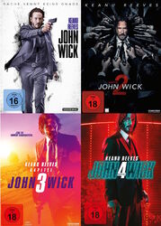 John Wick: Kapitel 1+2+3+4 (Keanu Reeves) Uncut im Set # 4-DVD-NEU