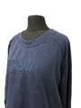 Adidas Damen Pullover Gr. XL dunkelblau Sweater Basic Logo sportlich E404